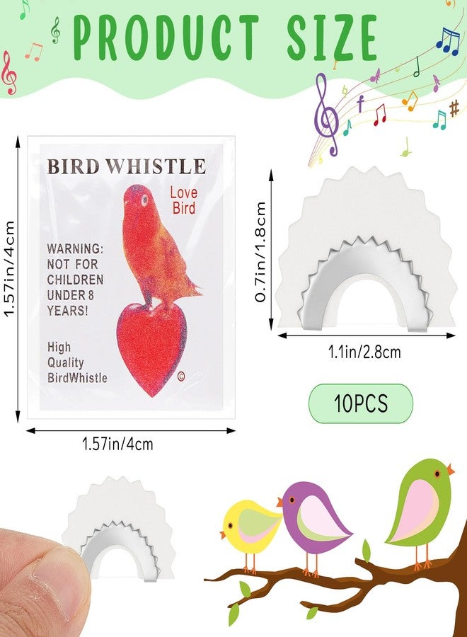 Sonwyoung 10 Pcs Bird Whistle Toys Magic Bird Caller Tongue Tweeting Noisemaker Whistle Tricks Gag Toys - Image 2
